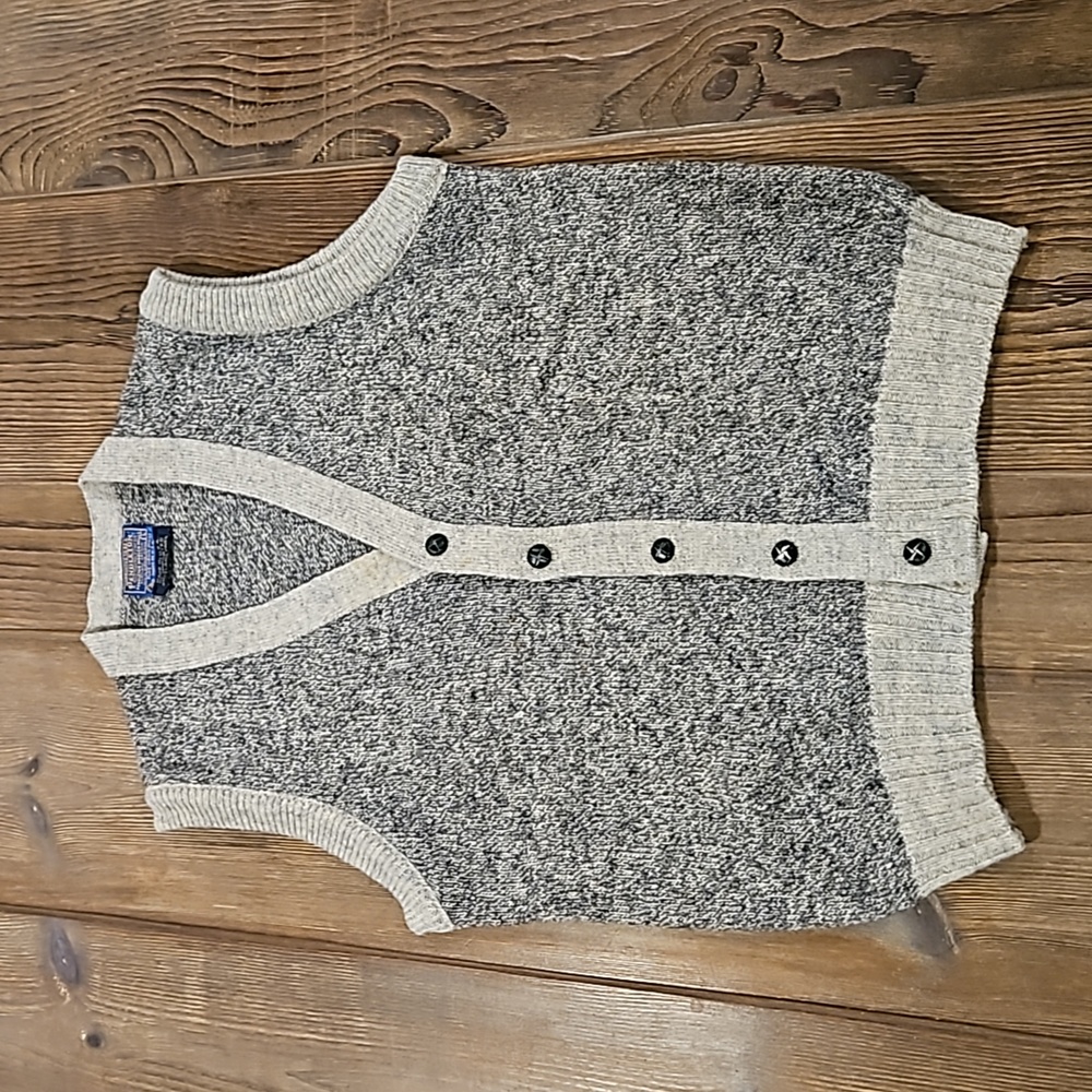 Pendleton Wool Cardigan Sweater Vest